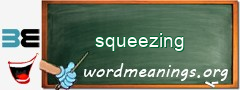 WordMeaning blackboard for squeezing